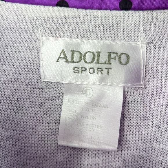 Vintage Adolfo Sport Women’s Windbreaker Jacket Small 90’s Neon Purple Full Zip - Picture 4 of 8